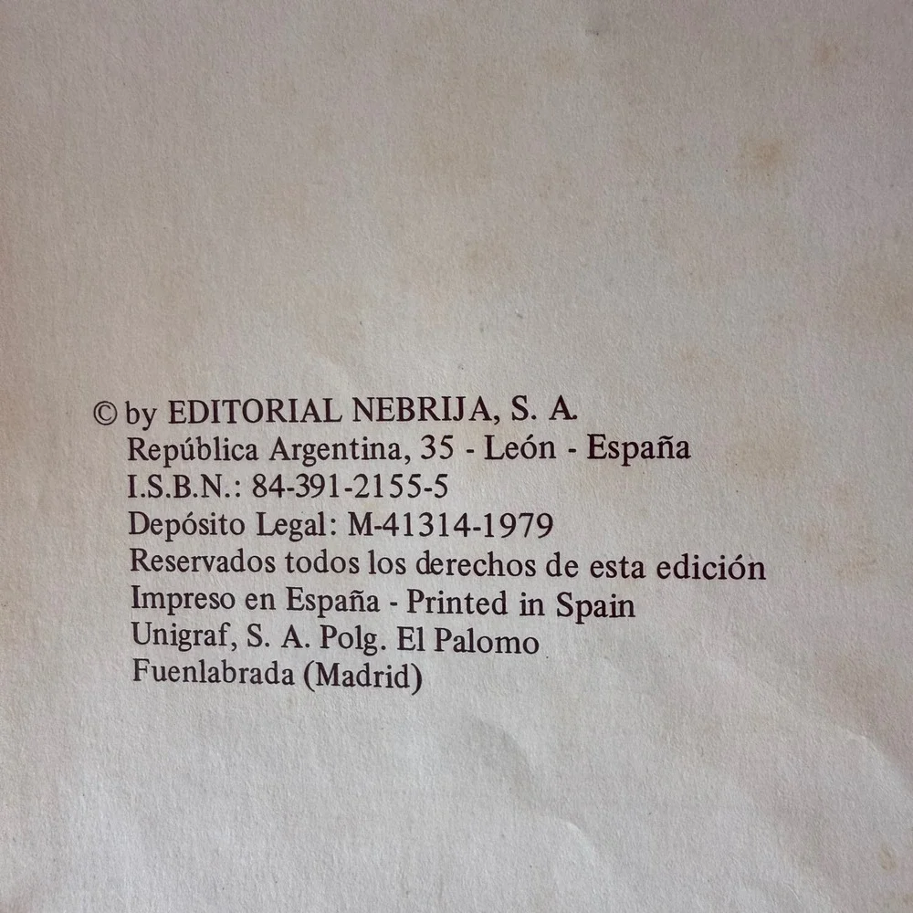 Editorial Nebrija vintage 1979